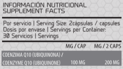 COENZIMA Q10-INFO NUTRICIONAL